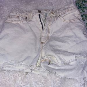white washed jean shorts
